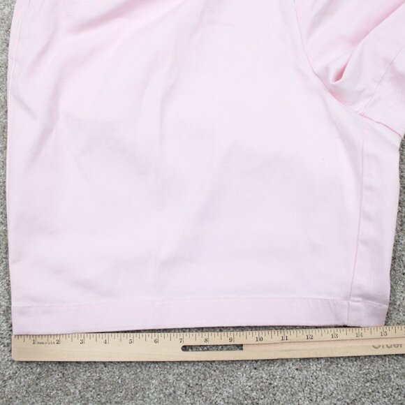 Nautica Deck Stretch Chino Shorts NWT Mens 46W Pink Cotton Stretch w/ 10" inseam - Picture 4 of 16